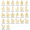 1 Stück englischer Buchstabe Messing Anhänger 18K Echtgold Beschichtet Großbuchstaben Initialen A-Z Anhänger Personalisierter Schmuckherstellung Zubehör