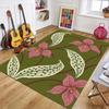 Art Nouveau Tropical Floral Print Non-Slip Area Rug Washable Absorbent Living Room Rug for Home Bedroom Kitchen Bathroom Decor