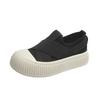 Thick Soled Round Toe Low Cut Canvas Shoes with Mesh Surface for Comfort Breathability and Versatile Casual Board Shoes