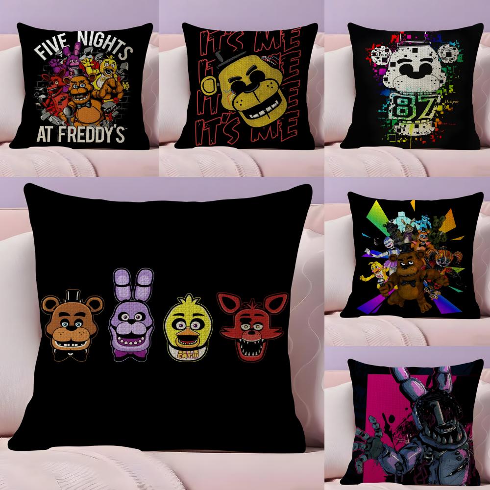 FFive Nights at Freddys Cushion Cover Natural Linen Pillow Case DoubleSided Print Decorative Sofa Pillowcase Home Decor Gift