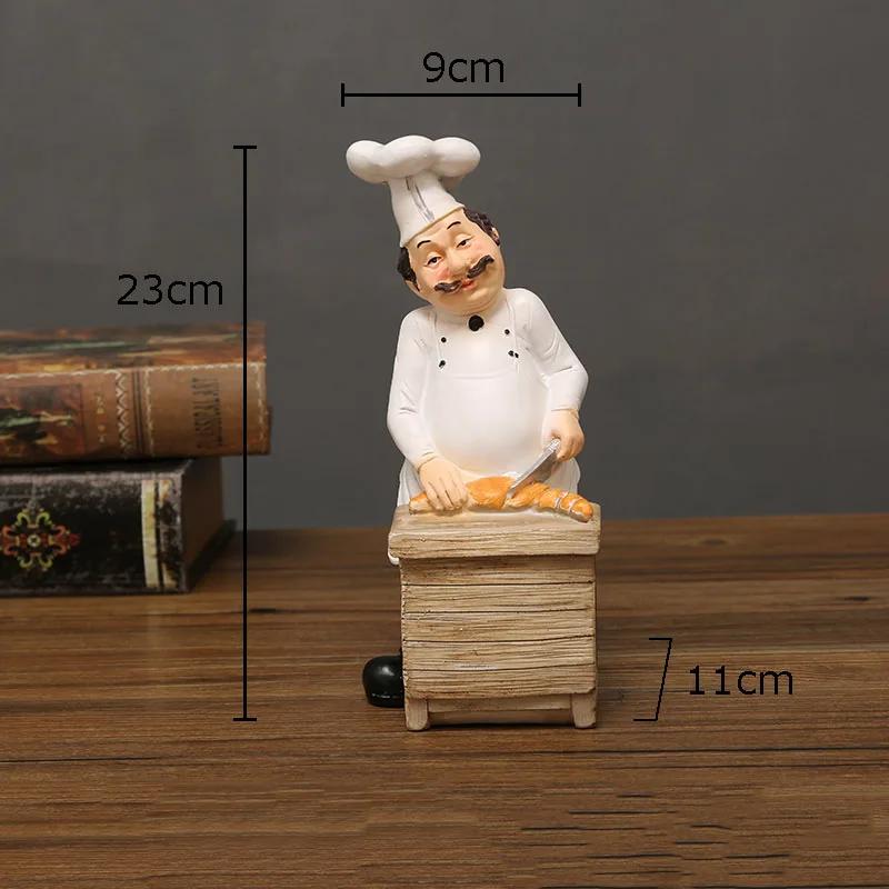 Bearded Chefs Creative Figures Statue Desk Decoration Professional Chef Character Resin Sculpture Ornaments Modern Home Decor