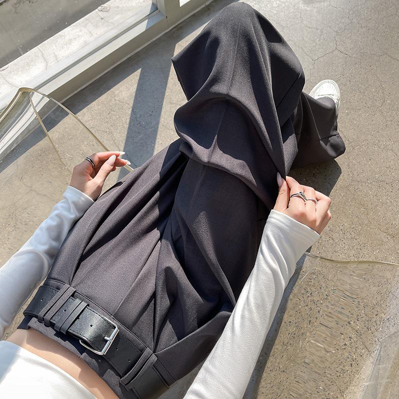 Women's Spring 2025 French-Style High-Waisted Wide-Leg Suit Pants