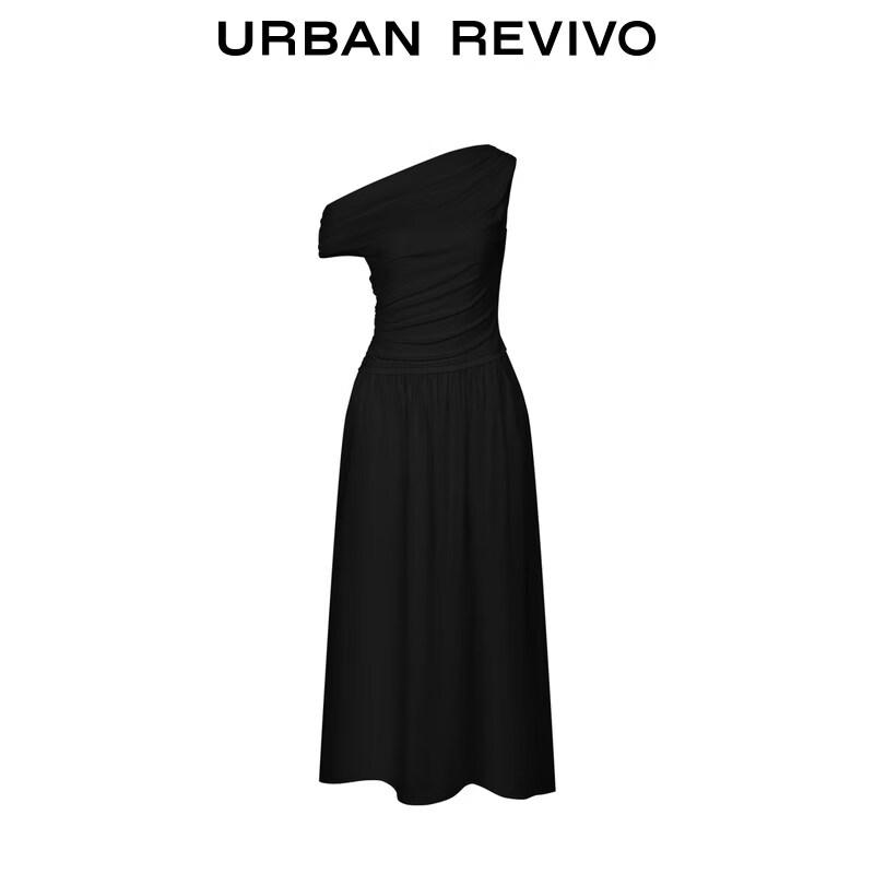 UR2026 Women's Elegant Off-Shoulder Ruched Waist Dress