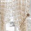 1PC NAPEARL Flower Embroidery Lace Sheer Curtain French Countryside Cream Style Half Curtain for Bedroom Living Room Window Showcase Home Decor