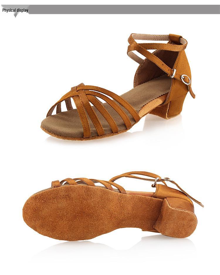 Scarpe da Danza Latina e da Esibizione per Bambini con Suola Morbida