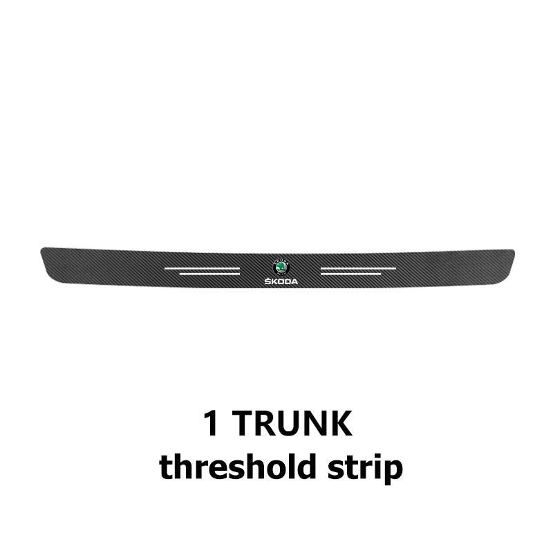 

Car Carbon Fiber Door Sill Anti-Scratch Guard Sticker Accessories For Skoda octavia a5 a4 mk1 2 fabia superb rapid mk3 yeti 2006