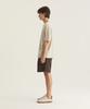 Oteumilkape Linen Blend Garment Dyed Easy Shorts - Brown
