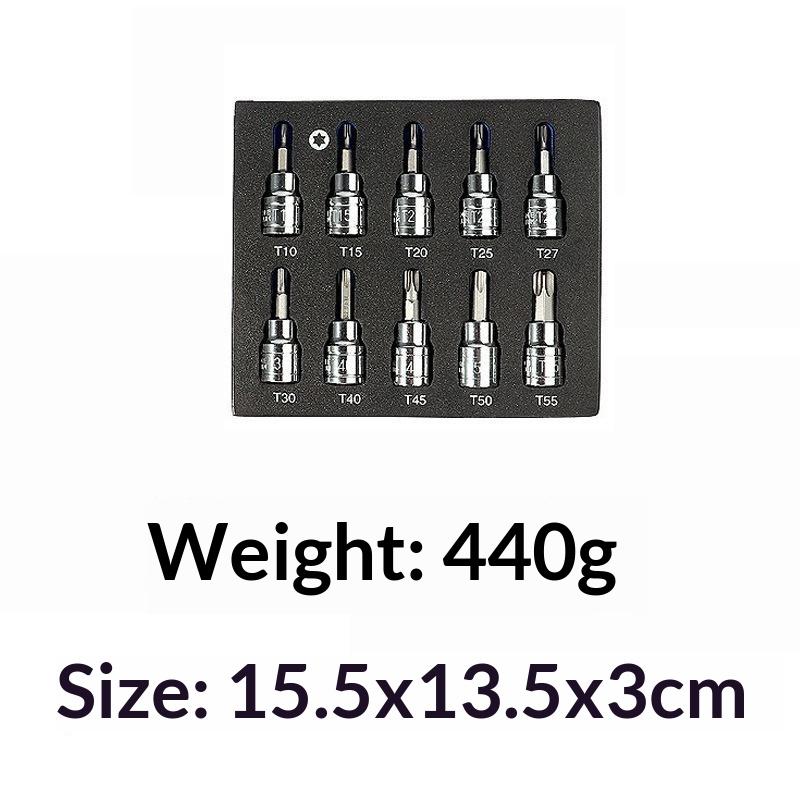 3/8 Inch Hex Allen Bit Socket Set Sturdy Metric Drive Drill Sockets Tool Kit for Professional Electrician Maintenance Work