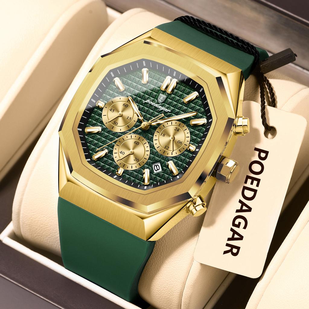 Topmarke Luxus Multifunktions Sechs-Zeiger Kalender Herrenuhr Großes Zifferblatt Business Modeuhr