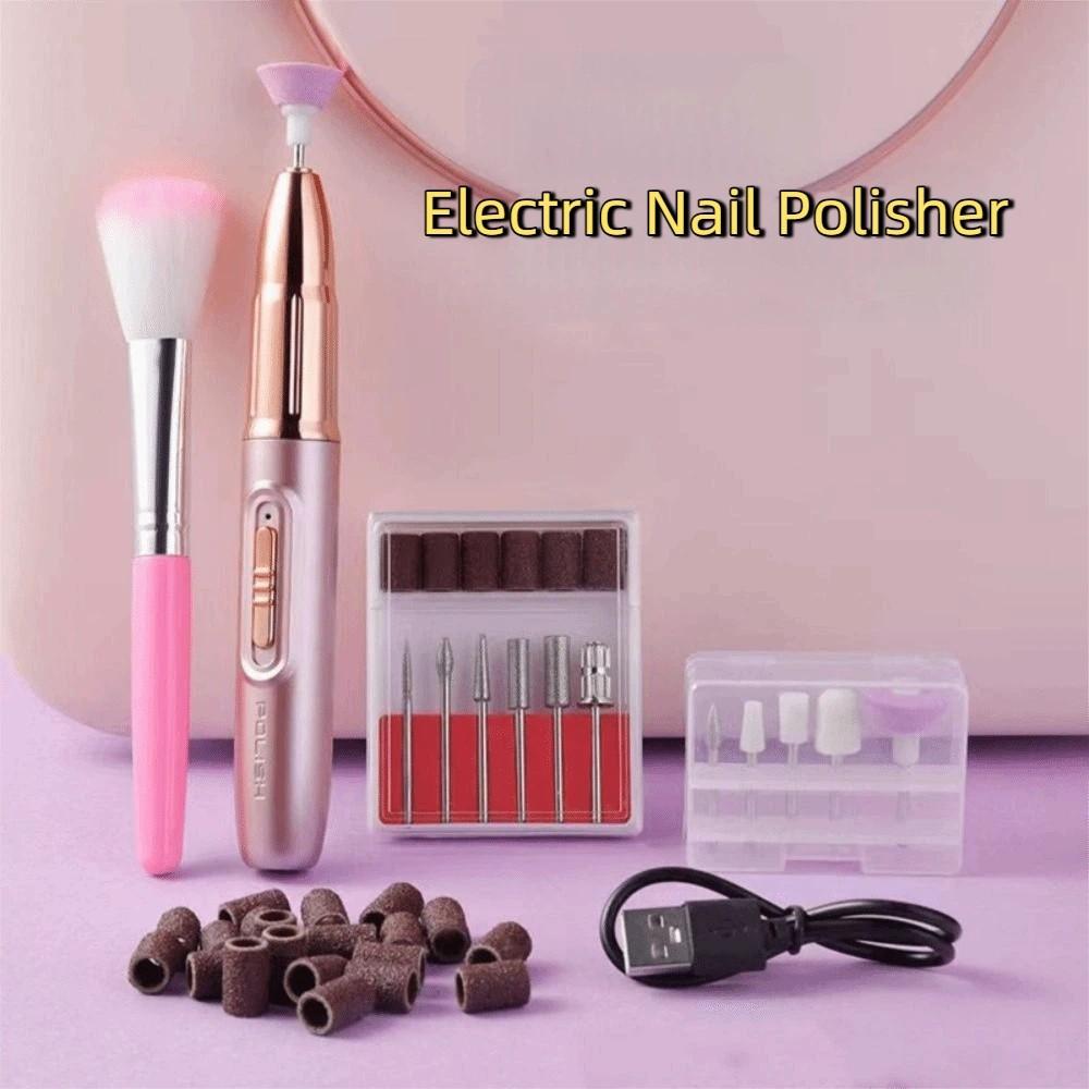 Handheld Electric Nail Drill Machine Rechargeable Wireless Nail Dryer Home Use