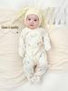 Newborn Cotton Bodysuit with Mittens & Footies - Tagless, All-Season Wear