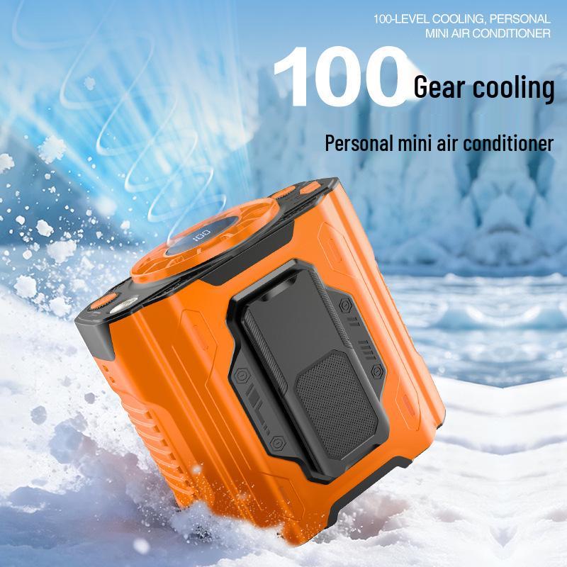 Portable Outdoor Waist Fan with Cooling Ice Pack and Long-Lasting Battery