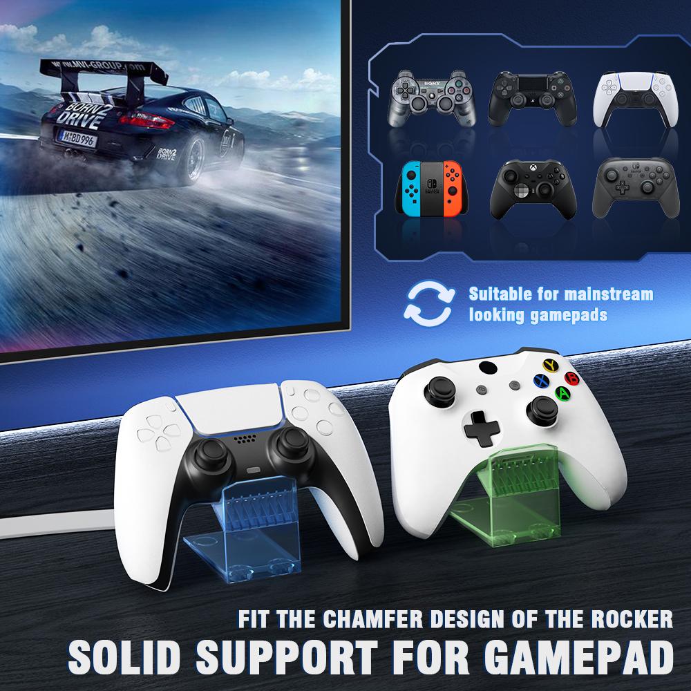 Game Controller Bracket Mount Space Saving Gaming Headset Holder Storage Rack Gamepad Stand for PS4/PS3/Xbox/Switch