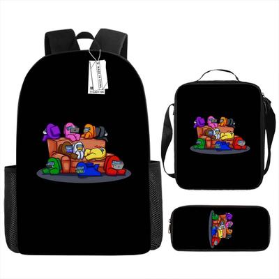 Among Us, Backpacks, Schoolbags, Three-Piece Game Merchandise, Primary And Secondary School Students, Backpacks, Satchel, Pencil Bags