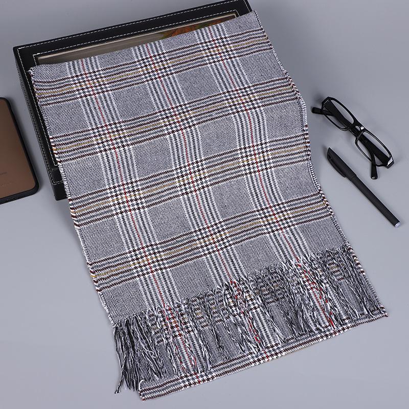 Men'S Scarves Are Versatile, Autumn And Winter Plaid Lengthened And Thickened Scarves, Couple Scarves, Warm Shawls For Women