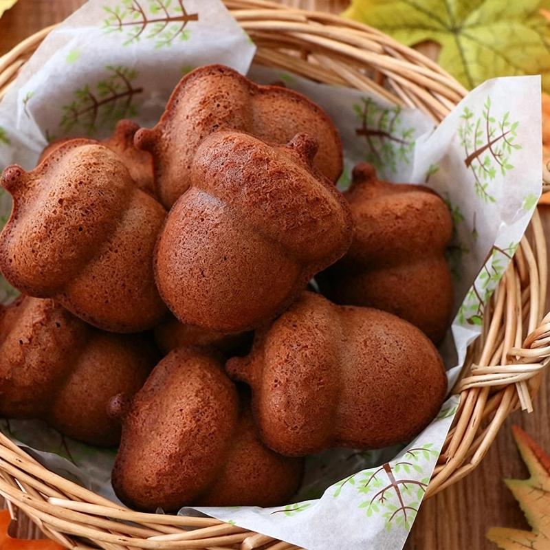 1 Stück Küchenzubehör 6 Mulden Eichelförmige Kuchenbackform Backblech Kohlenstoffstahl Küchenbackwerkzeug