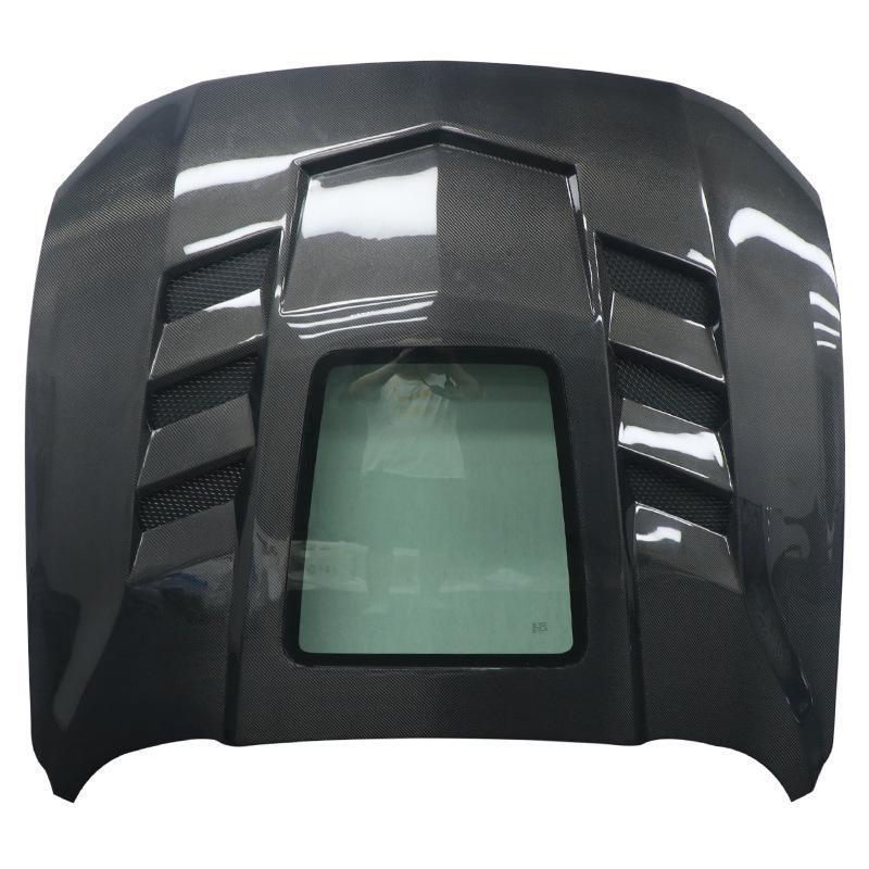Ford Mustang 18-23 Transparent Carbon Fiber Hood Cover