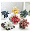 Velvet Christmas simulation flower decoration with frosted petals for holiday tree DIY crafting and seasonal festive displays
