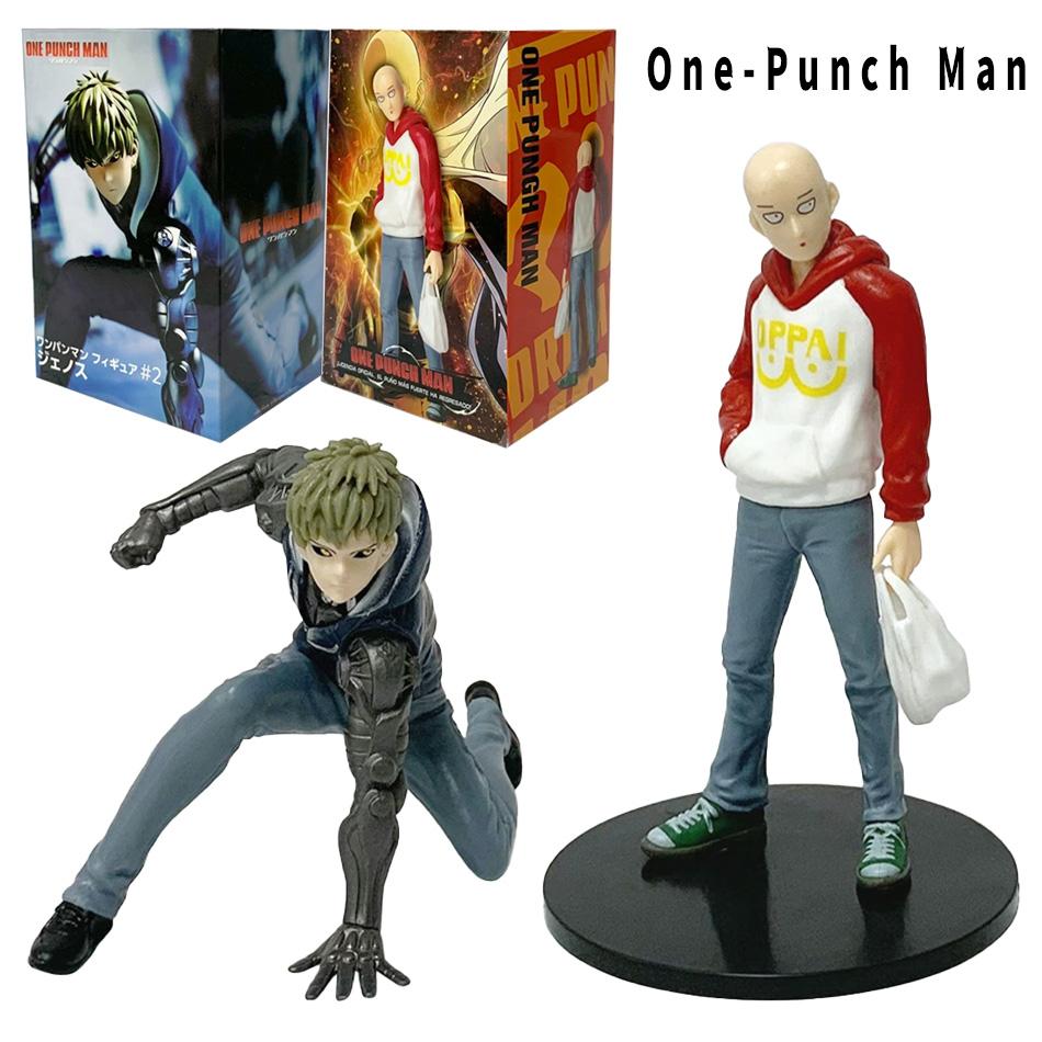 Hot Anime Figure Saitama Genos Tatsumaki Toy Pvc Model Peripherals Collection Desktop Christmas Gifts ONE PUNCH MAN Kid Friendly Entertaining Fun Play
