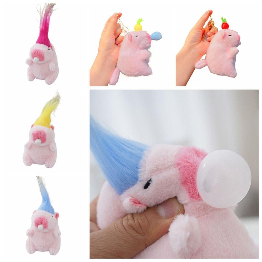 

Spit Bubble Capybara Plush Pendant Colorful Hair Capybara Plushie Doll Backpack Decor