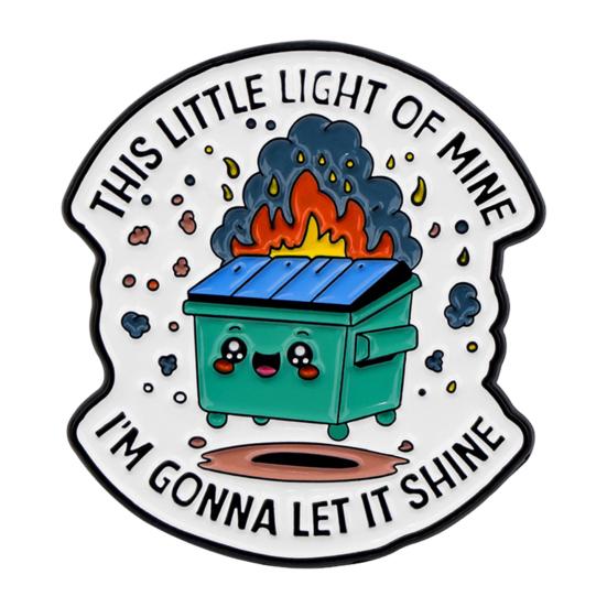 Dumpster Flame Pin Humorous Dumpster Flame Response Team Alloy Pin Hilarious Enamel Badge for Coworkers Team Leader