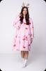 Blanket Sweatshirt Oversize Warm Thick Blanket Sweatshirt 2in1 Reindeer Fur [Kb-W37]