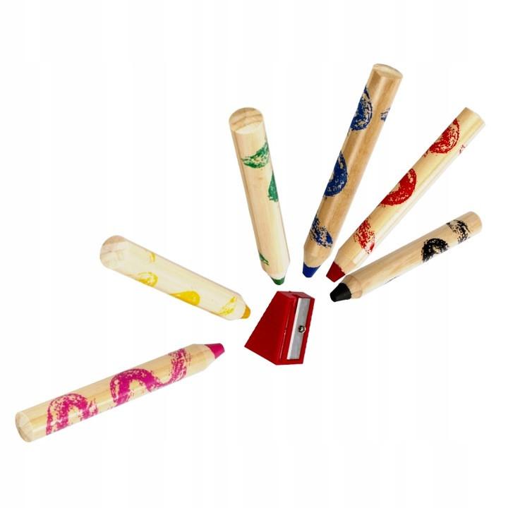 Starpak Jumbo Colored Pencils 6 Colors + Sharpener