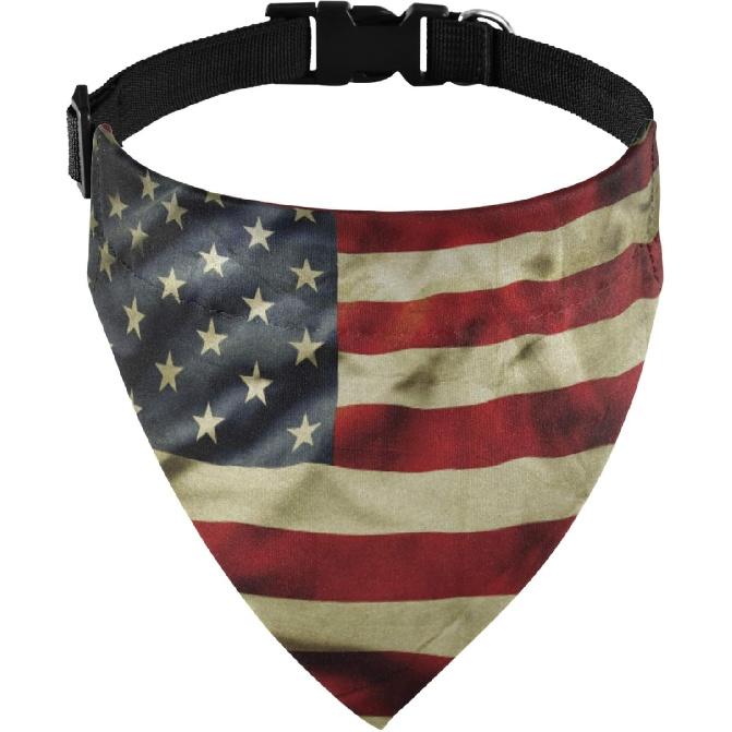 Fourth of July Dog Bandanas with Adjust Buckle American Flag Pet Triangle Scarf Washable Independence Day Dog Collar one Size