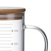 Cup Glass with Scale, Household Heat Resisttant Clear Water Pitcher lid,