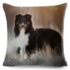 Shetland Sheepdog Cute Pet Animal Dog Printed Pillowcase Decor Cushion Cover for Sofa Home Car Polyester Pillow Case 45*45cm