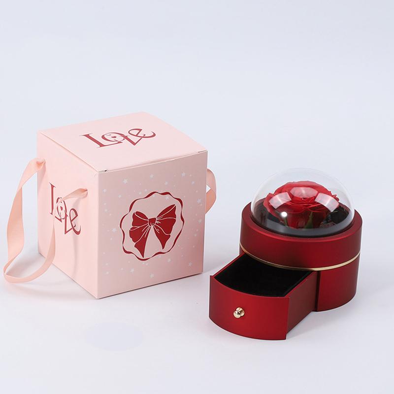 1 Stück Schmuck-Organizer Kreative Geschenkbox Hochzeitsfeier Dekoration Papierseife Blumen Valentinstag Unsterbliche Blume Rose Blume