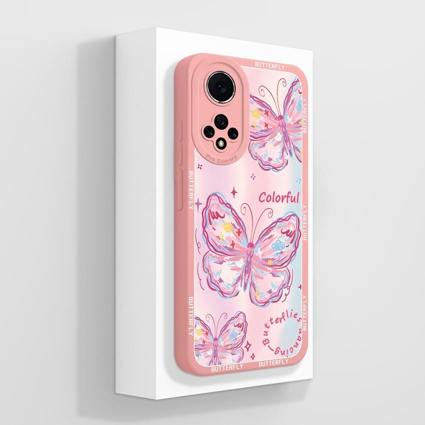 For Huawei Nova 9 10 11 Pro Y60 Y72 Phone Casing Pretty Watercolor Flowers Patterns Liquid Silicone Anti Drop Premium Protection Cover For Huawei Case