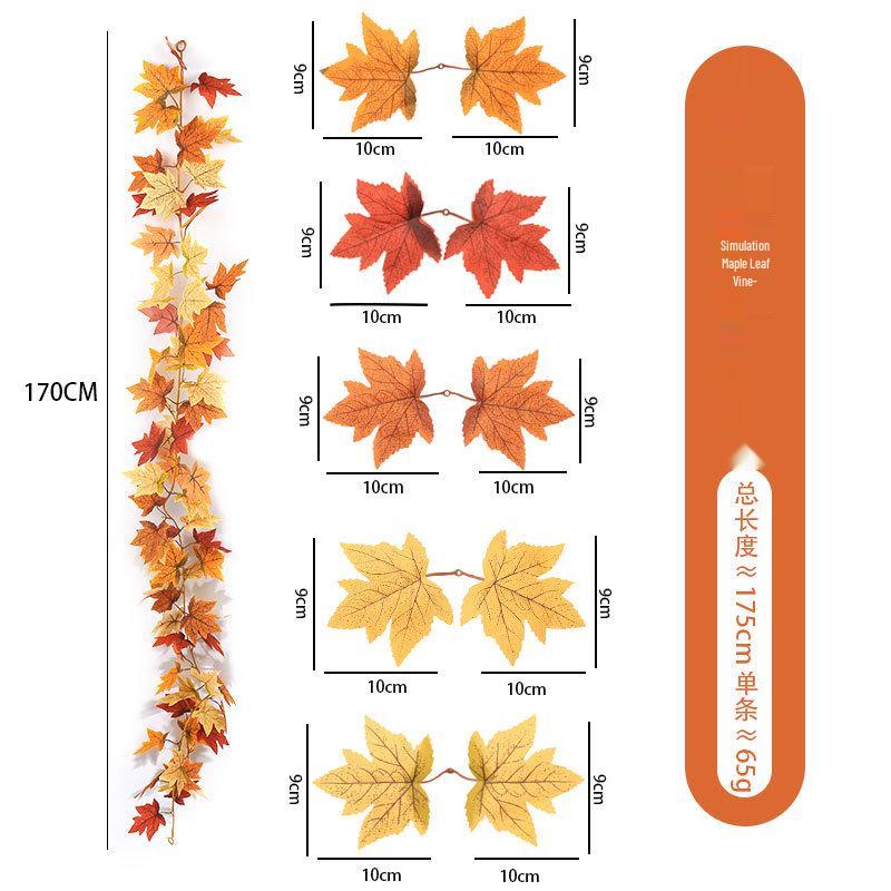 Artificial Maple Leaf Rattan Home Decor: Scenic Atmosphere Arrangement