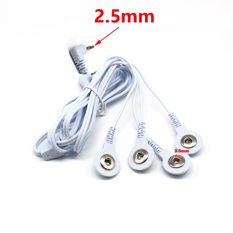 2 Way+4-Way Machine Massager Button Cable Electrode Electrode PadsStandard Connection Massage for TENS Unit Lead Wires Cables