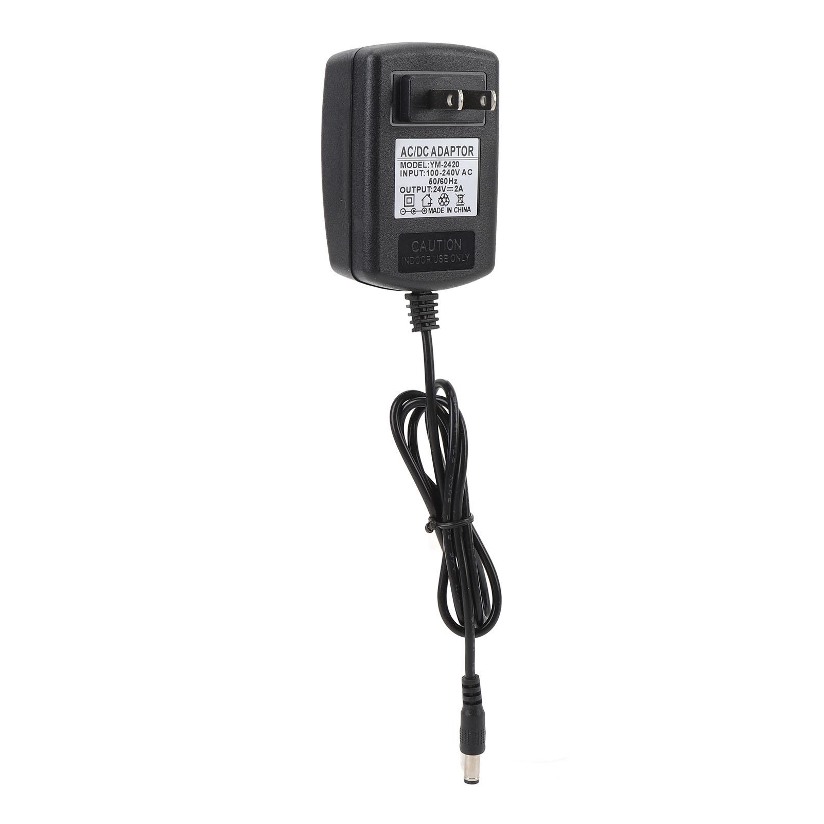 

Адаптер питания постоянного тока 24 В 2 А, штекер 5,5x2,5 мм, длина шнура 37 дюймов, адаптер питания переменного тока в постоянный для динамика