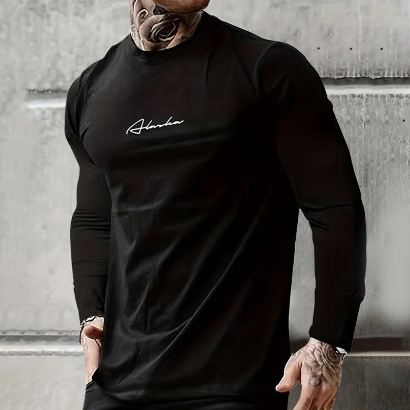 Vintage T Shirt 3D Simple Cross Print Casual Long Sleeve Men's Loose O Neck Comfortable Sweatshirt European Clothing 5Xl