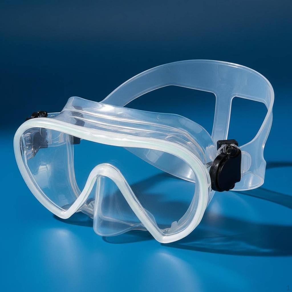Nose Cover Swim Facepiece AntiFog Snorkel Water Secure Reinforced Glass Goggles