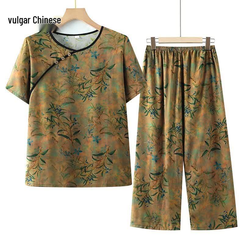 Traje casual de dos piezas para mujer estilo chino nuevo