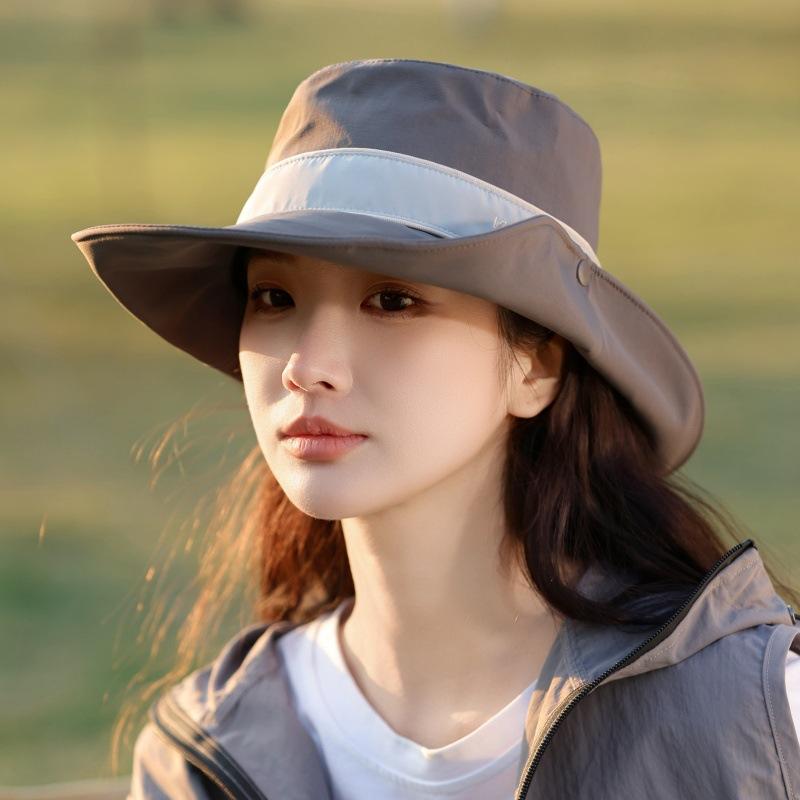 Outdoor Hiking Hat Female Sunshade Bucket Hat Hiking Sun Protection Hat Large Brim Uv Protection Sun Hat