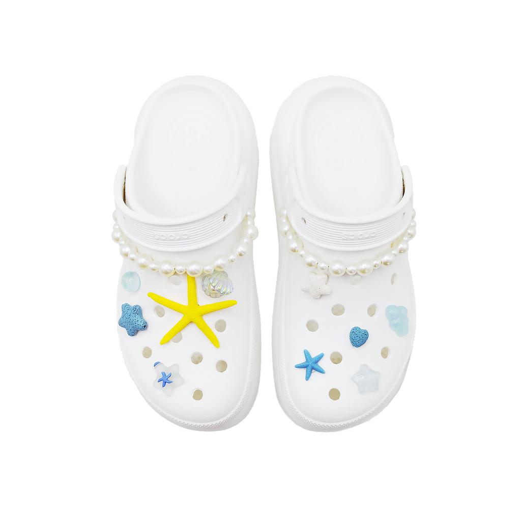 Crocs Crush Clog EVA Small Fragrance Simple and Fresh Fashion and Versatile Hole Shoes Women's White