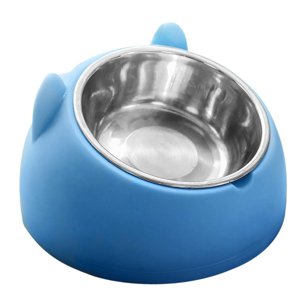 Haustierfutter Wassernapf Edelstahl Abnehmbar Rutschfest Cartoonform Hund Katze Futternapf Blau Hundform