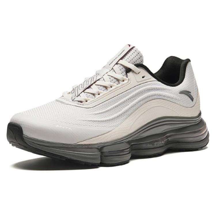New Anta Running Collection Durable Breathable Low Top Running Shoes Men's Gray 112415501-1