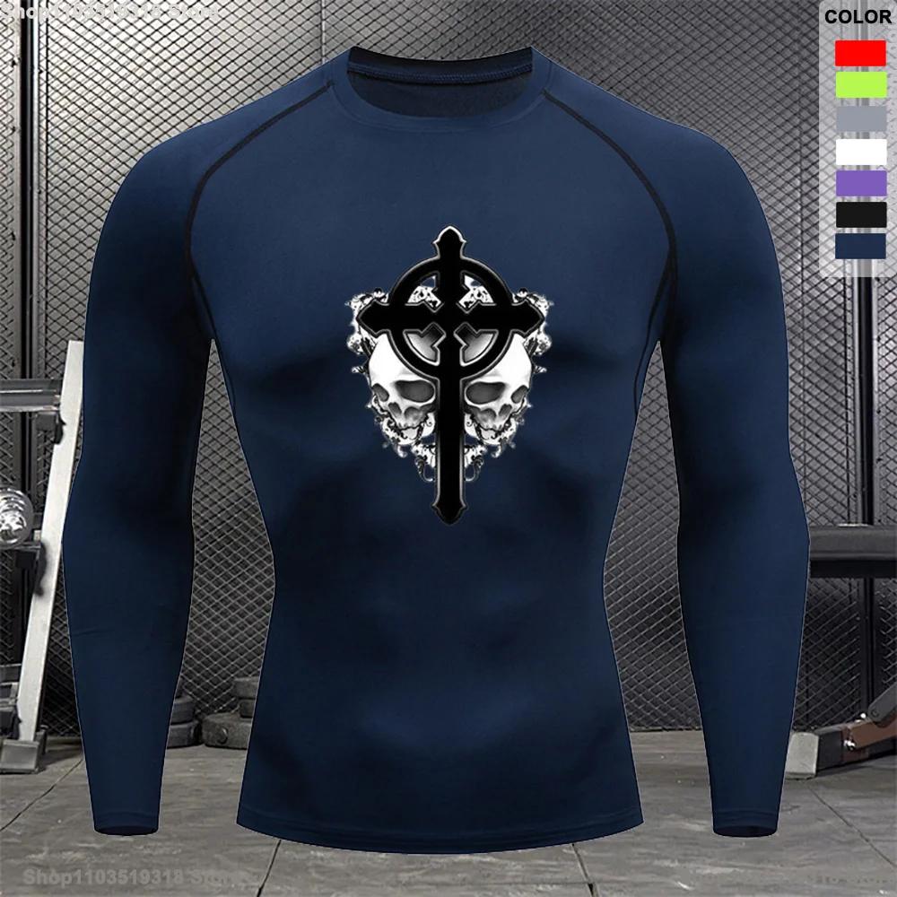 Bodybuilding Gym Outdoor Running Compression T-shirt Men's Summer Tight Breathable Short-sleeved Sports Quick-drying Top S-3XL