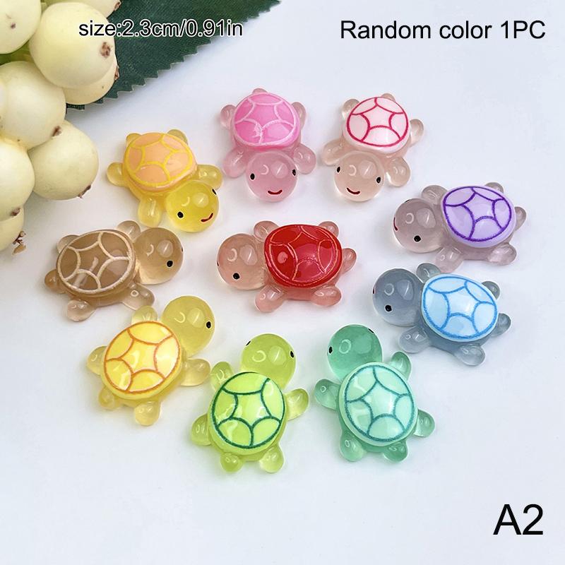 

4 размера Миниатюрная светящаяся черепаха Домашний декор Ландшафтный дизайн Изделия из смолы Светящаяся черепаха Садовые аквариумные миниатюры Украшения Украшения