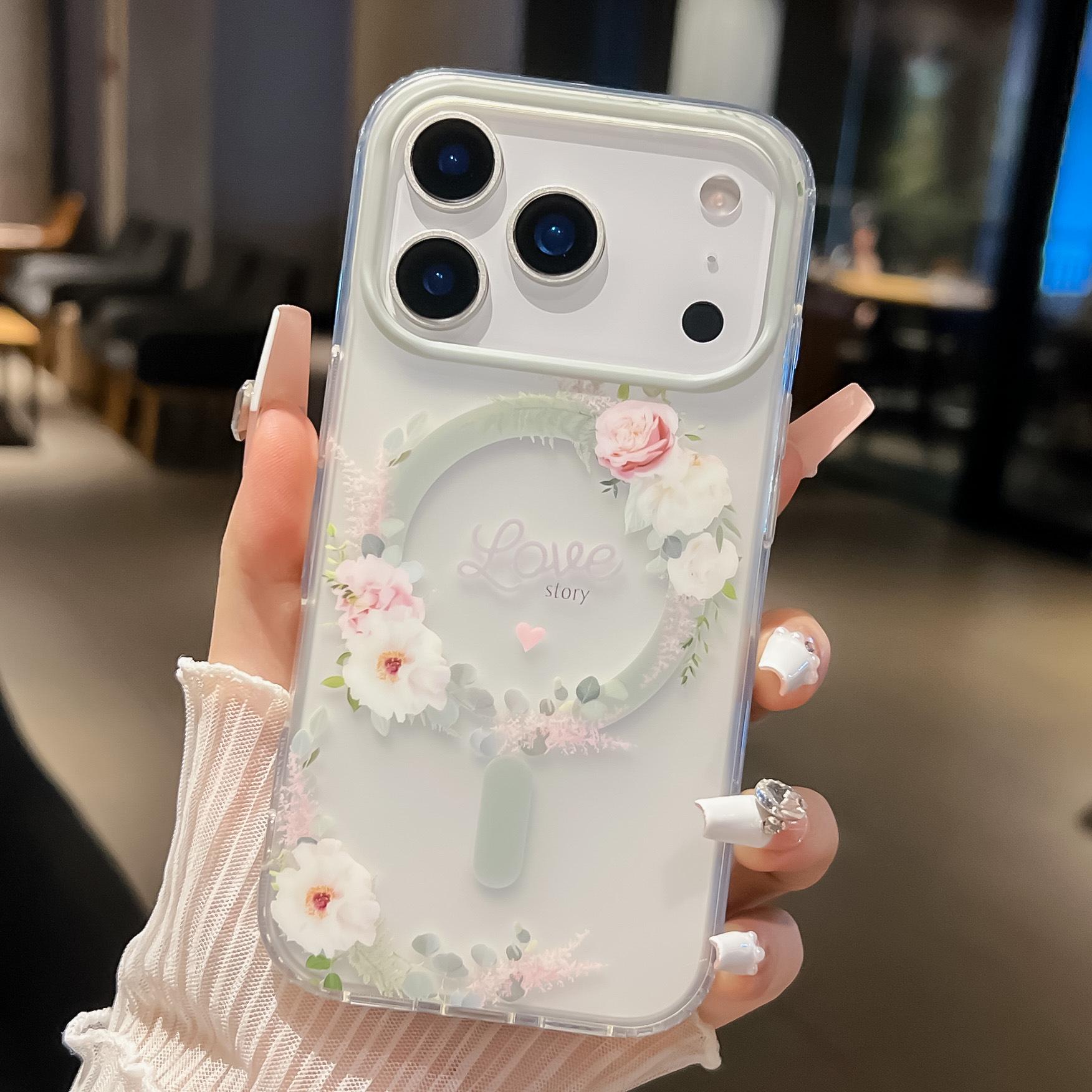 Magnetic Frosted Full Coverage Case for iPhone 17 Pro Max, 17, 16 PM, 15 Pro iPhone 15
