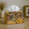 1pc Fruit Tree Tissue Holder In Orange, Red, And Yellow - Napkin Organizer for Kitchen And Car, Chic Decorative Box for Living Room, Bedroom, And Dini