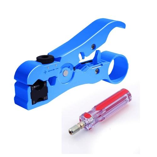 CMD Coaxial Cable Stripper, F-Type Connector, Coaxial Stripper, Wire Stripper, Electrician's Nipper, Waterproof, Convenient, Lightweight, Stripper, Co