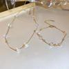 High-End Crystal Cube Clavicle Necklace – Trendy Titanium Steel Fashion for Women