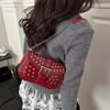 Yogodlns New Trend Fashion Spice Girl Rivet Personality Advanced Design Locomotive Shoulder Bag Punk Style Underarm Hobo Bag