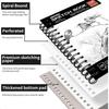 FIXSMITH 5.5X8.5 Sketch Book 400 Sheets 68 Lb 100gsm Sketchbook Acid Free Drawing Paper Spiral Bound Artist Sketch Pad for Begi